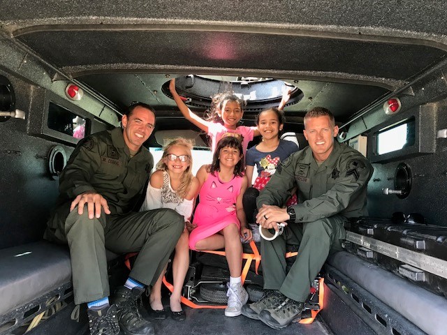 Swat with Kids in truck